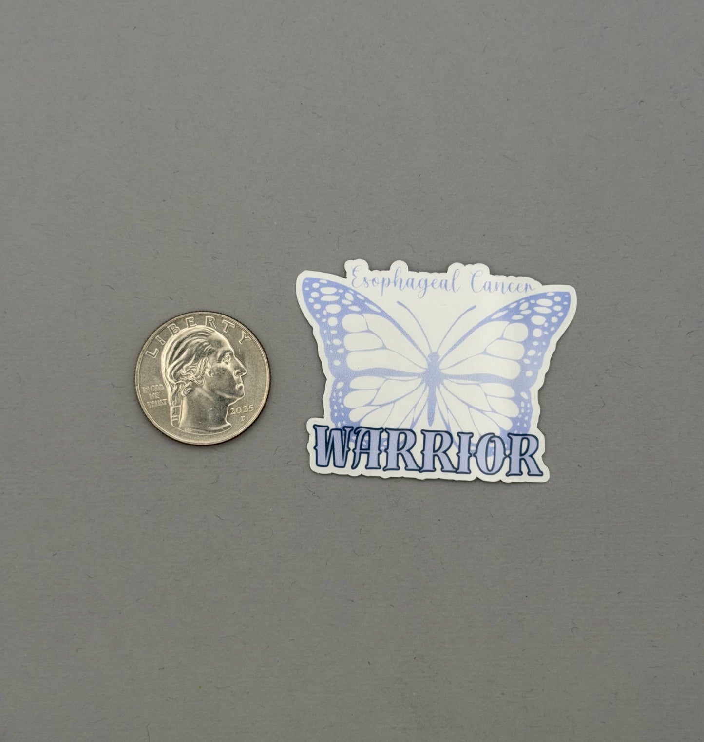 Esophageal Cancer Warrior Butterfly Sticker