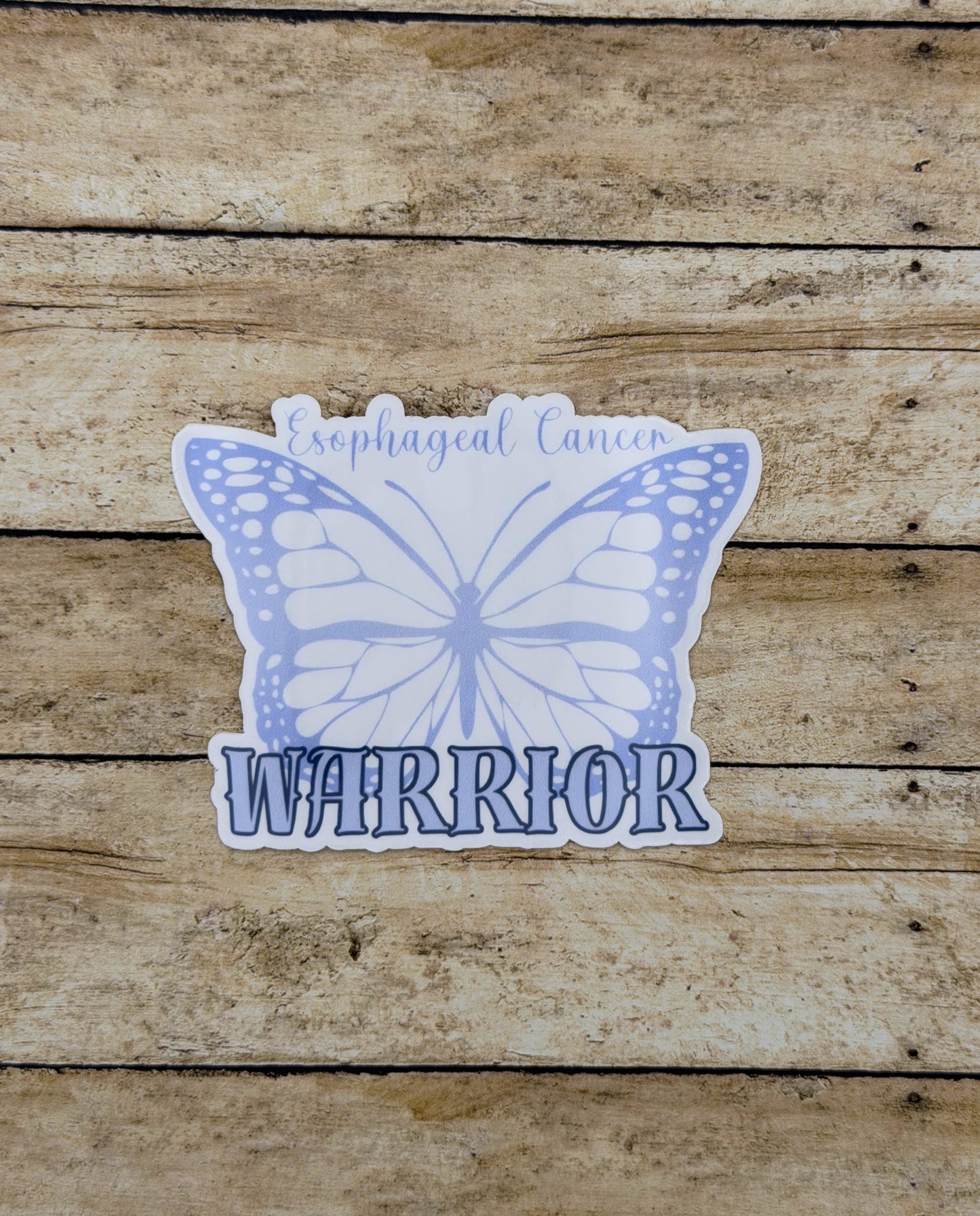 Esophageal Cancer Warrior Butterfly Sticker