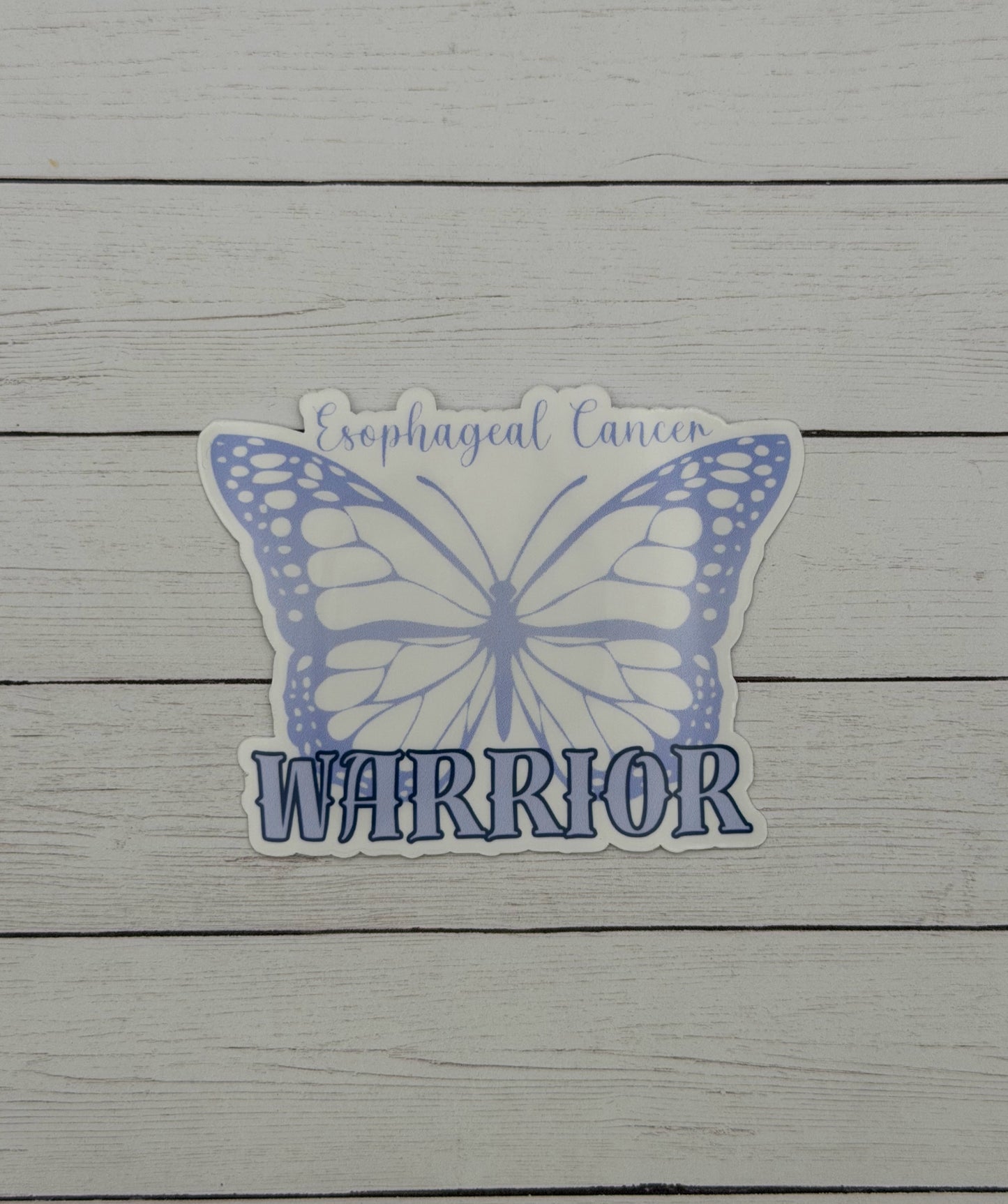 Esophageal Cancer Warrior Butterfly Sticker