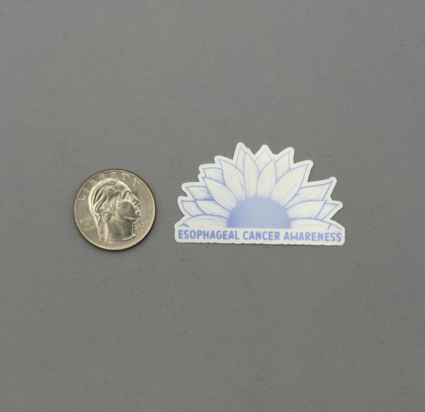 Esophageal Cancer Awareness Sunflower Sticker