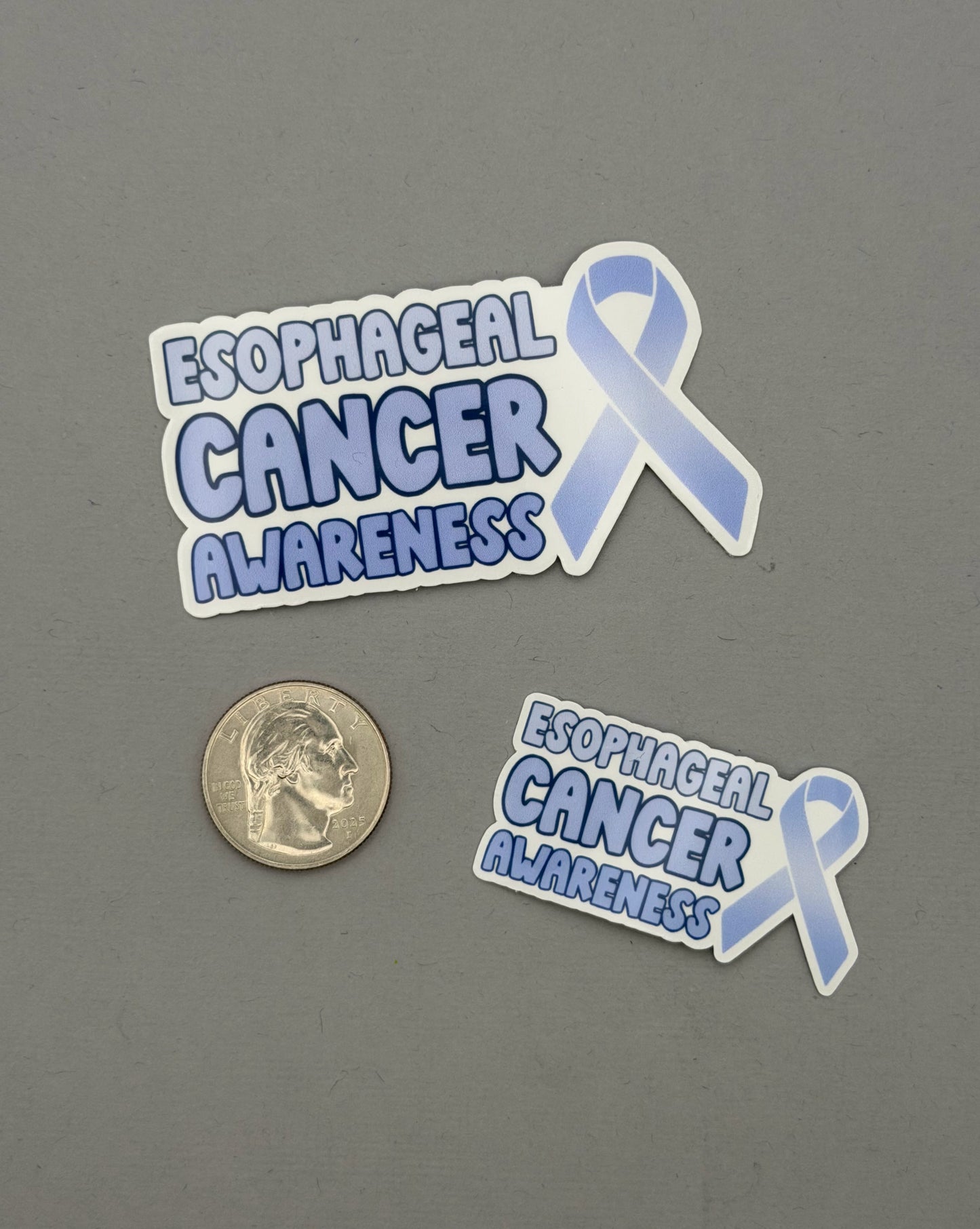 Esophageal Cancer Awareness with Ribbon Sticker