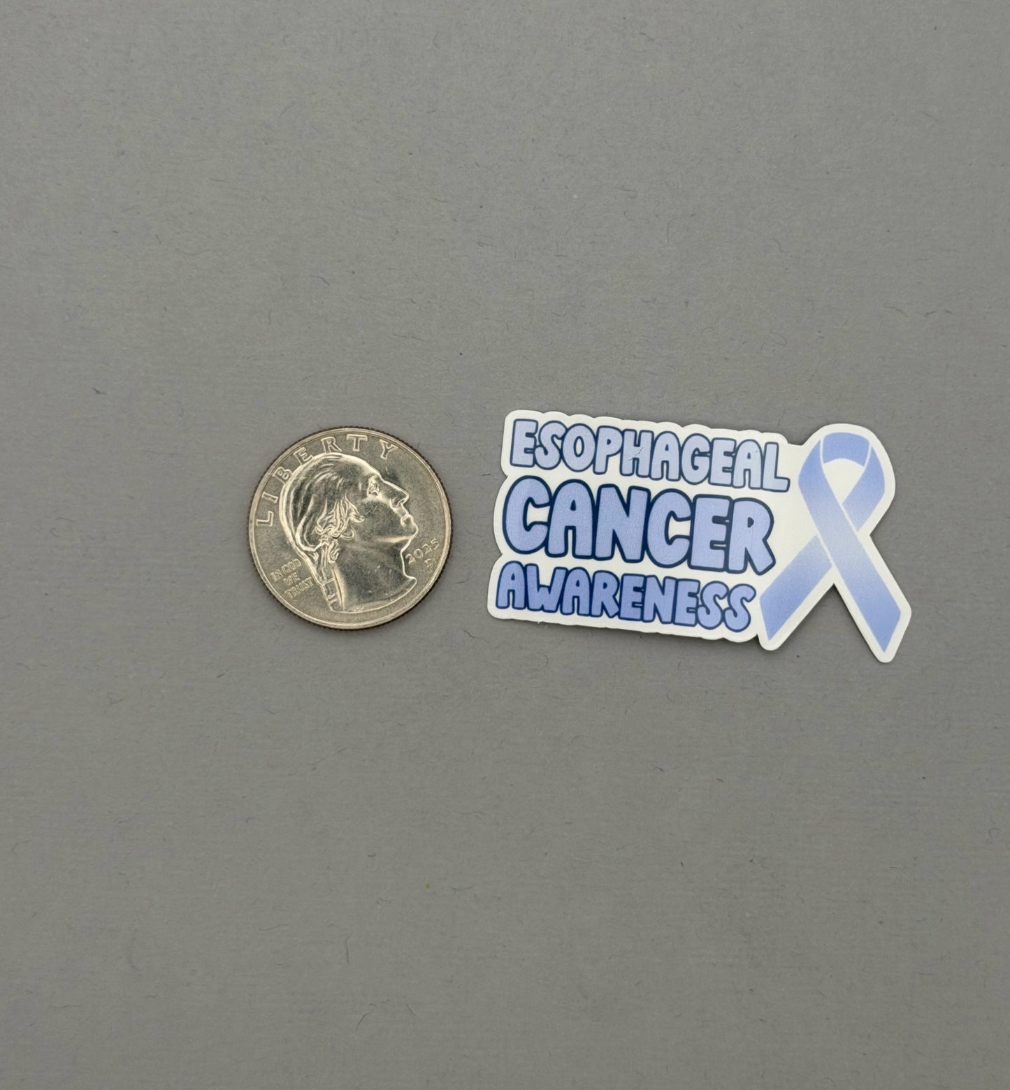 Esophageal Cancer Awareness with Ribbon Sticker