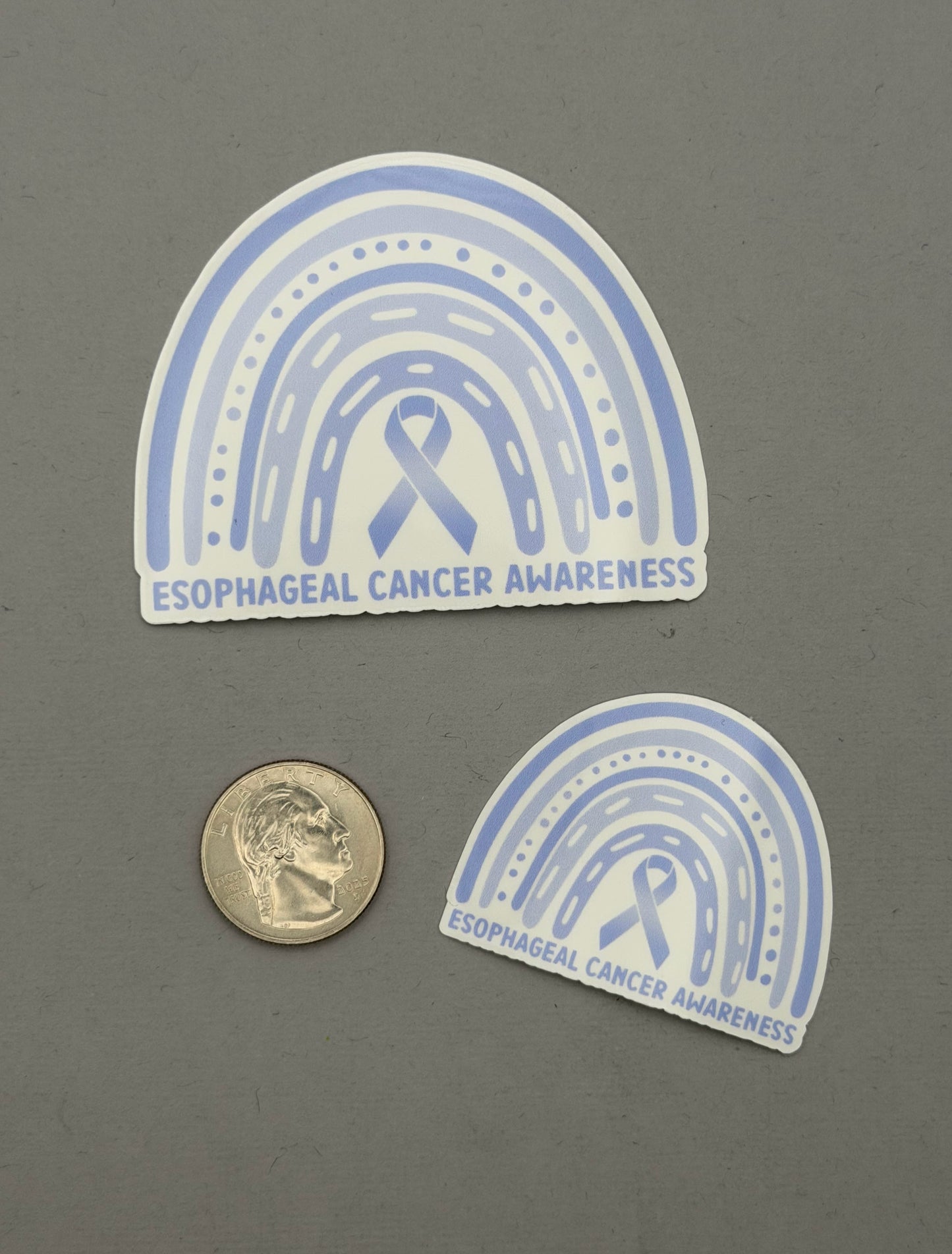 Esophageal Cancer Awareness Rainbow Sticker