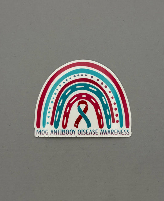 MOG Antibody Disease Awareness Rainbow Sticker | MOGAD