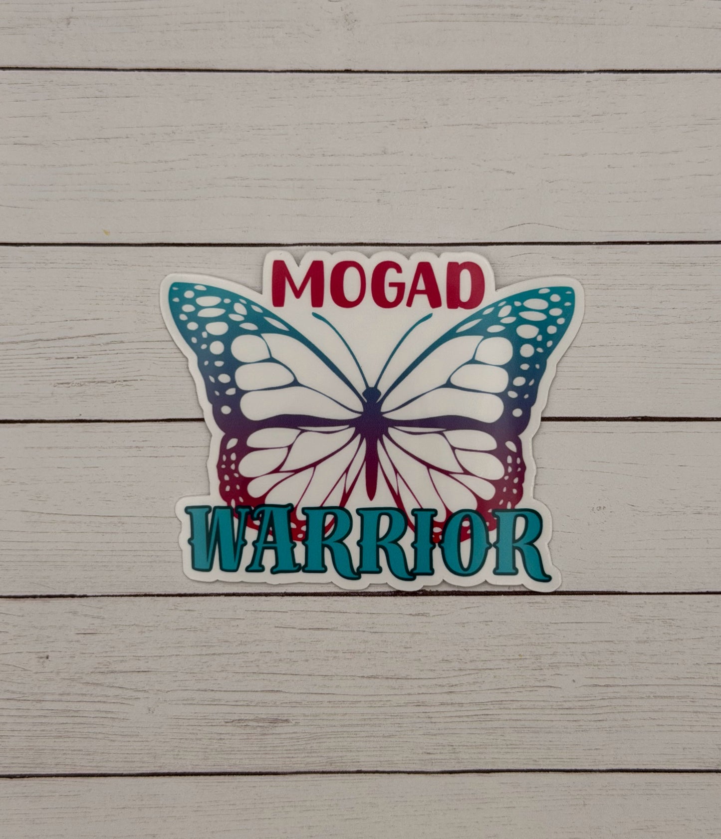 MOGAD Warrior Butterfly Sticker | MOG Antibody Disease