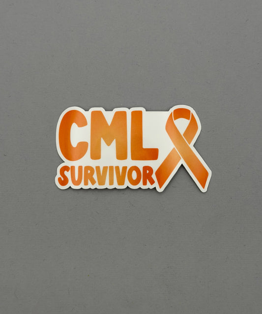 CML Survivor with Ribbon Sticker | Chronic Myeloid Leukemia
