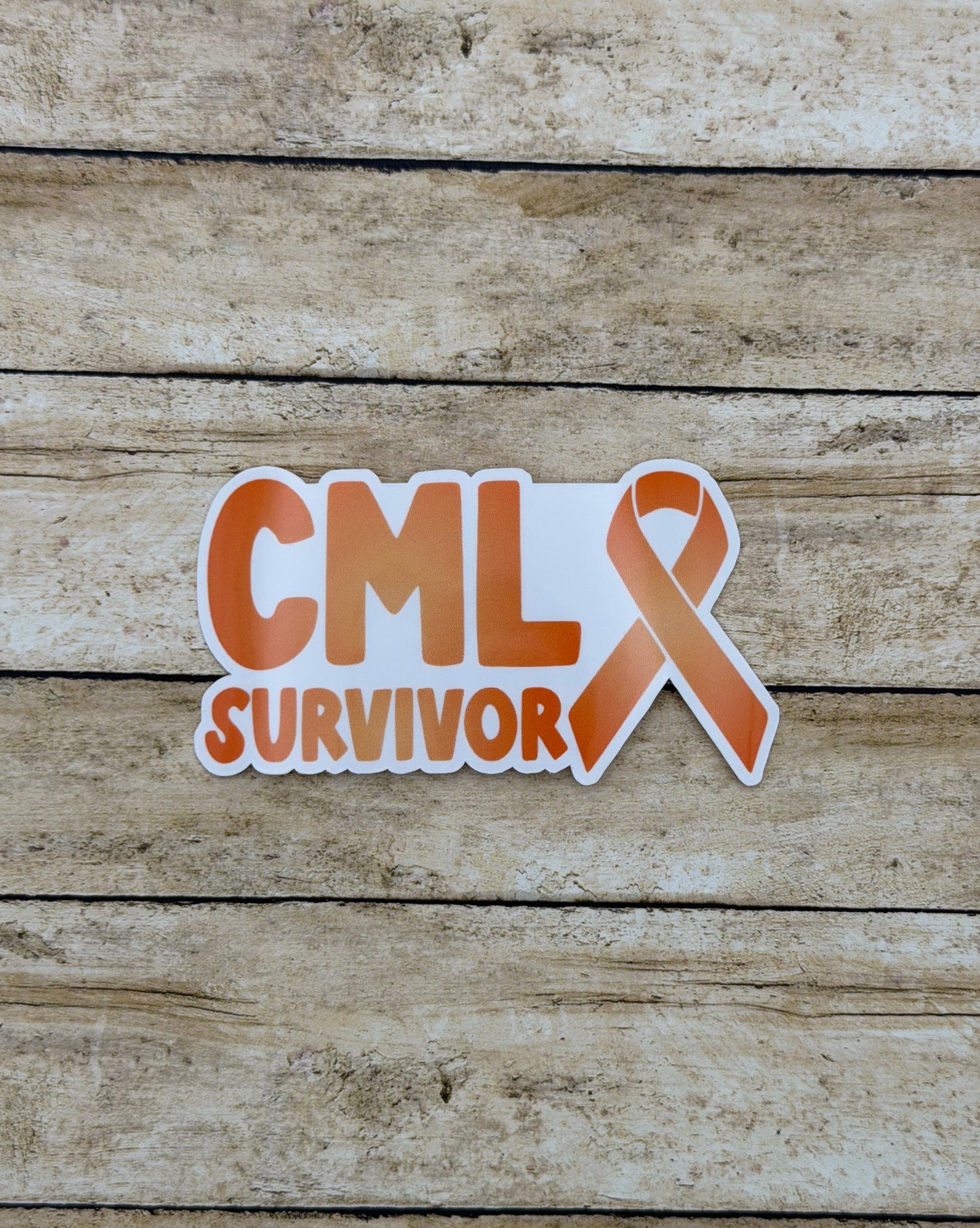 CML Survivor with Ribbon Sticker | Chronic Myeloid Leukemia