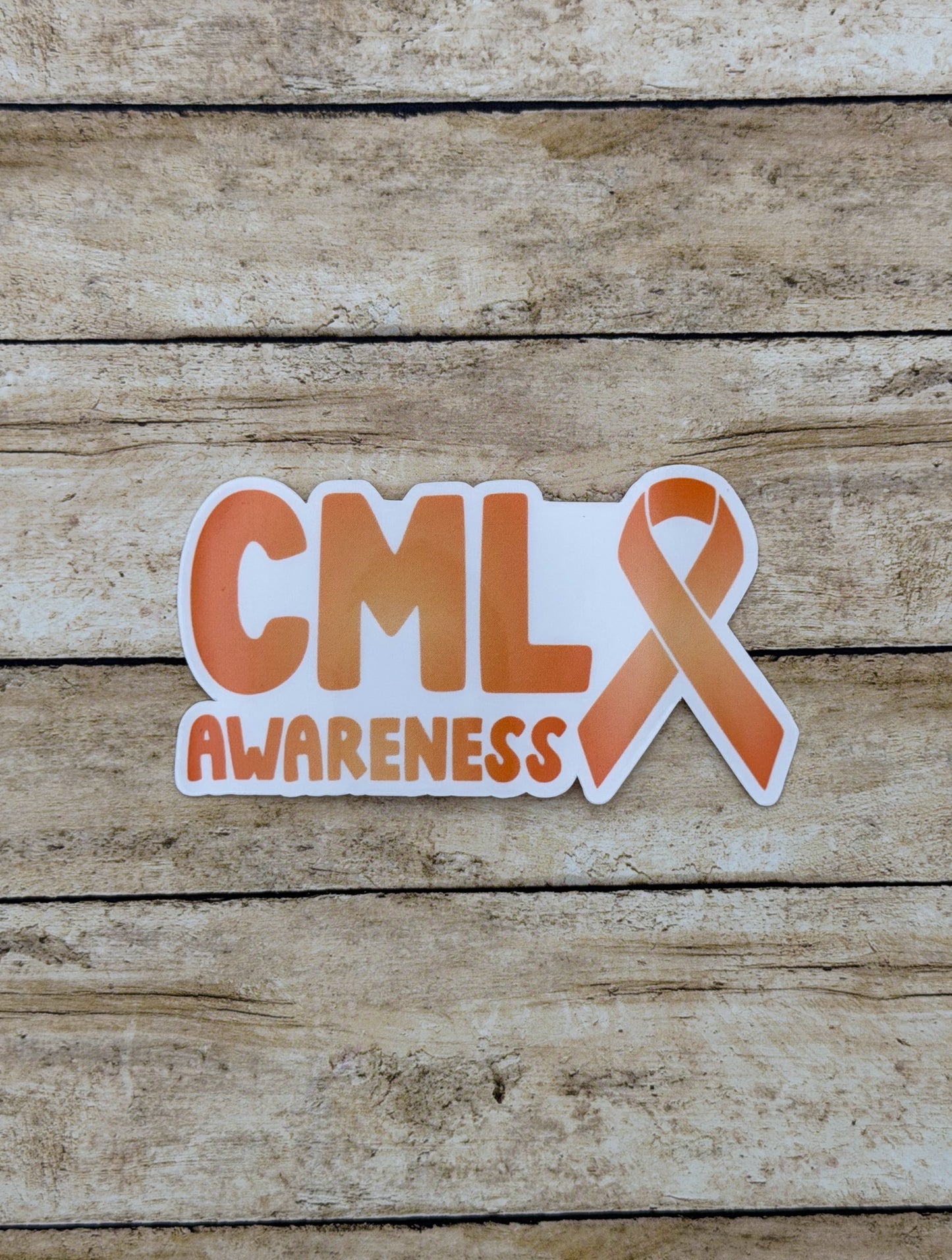 CML Awareness with Ribbon Sticker | Chronic Myeloid Leukemia