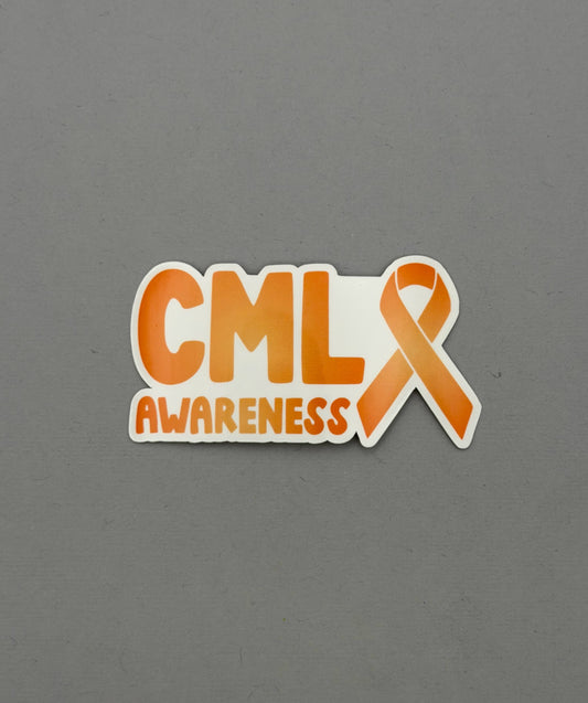 CML Awareness with Ribbon Sticker | Chronic Myeloid Leukemia