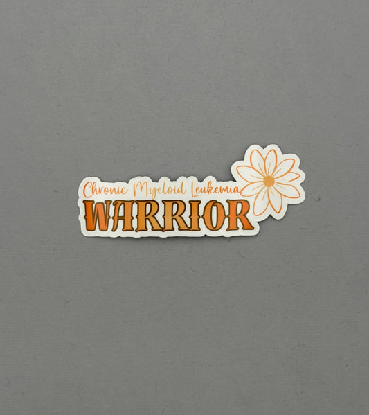 Chronic Myeloid Leukemia Warrior Flower Sticker