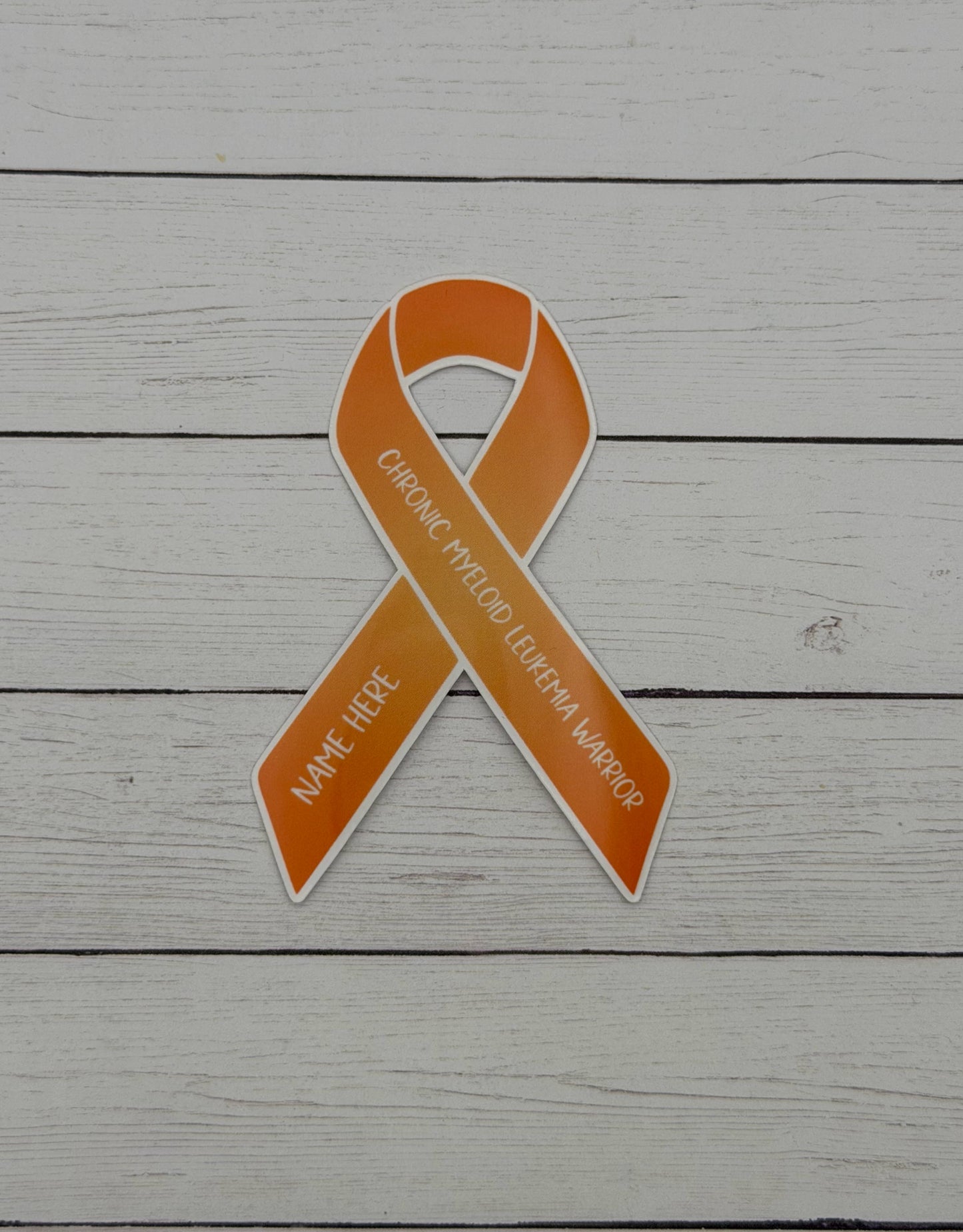 Chronic Myeloid Leukemia Warrior Custom Ribbon Sticker