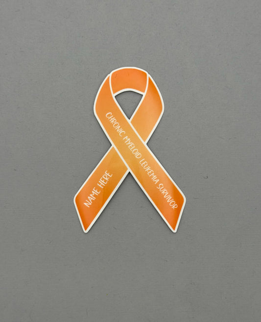 Chronic Myeloid Leukemia Survivor Custom Ribbon Sticker