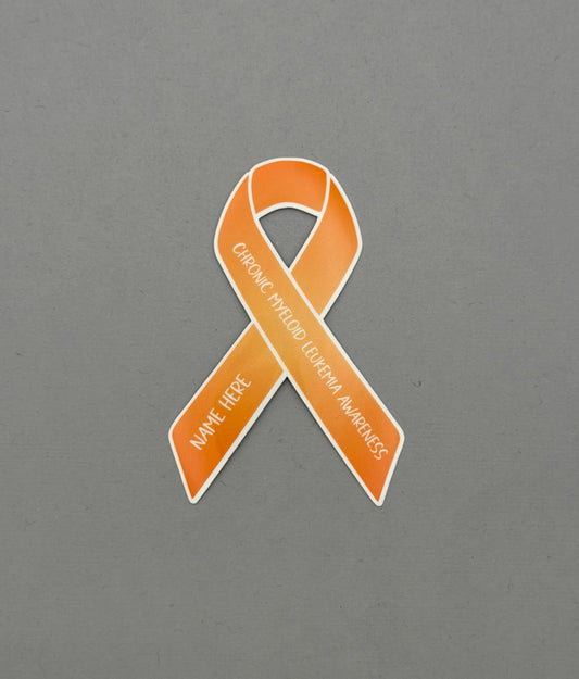 Chronic Myeloid Leukemia Awareness Custom Ribbon Sticker