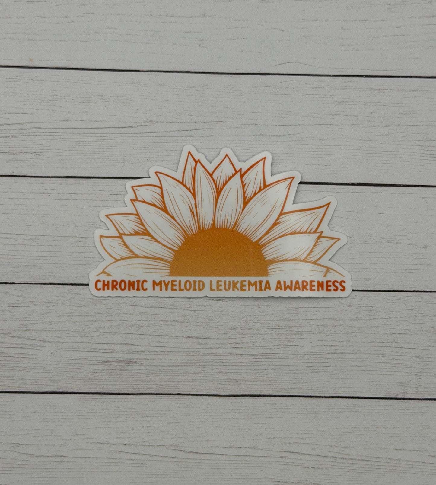 Chronic Myeloid Leukemia Awareness Sunflower Sticker