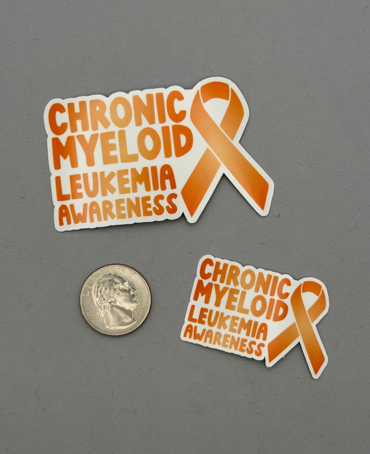 Chronic Myeloid Leukemia Awareness with Ribbon Sticker