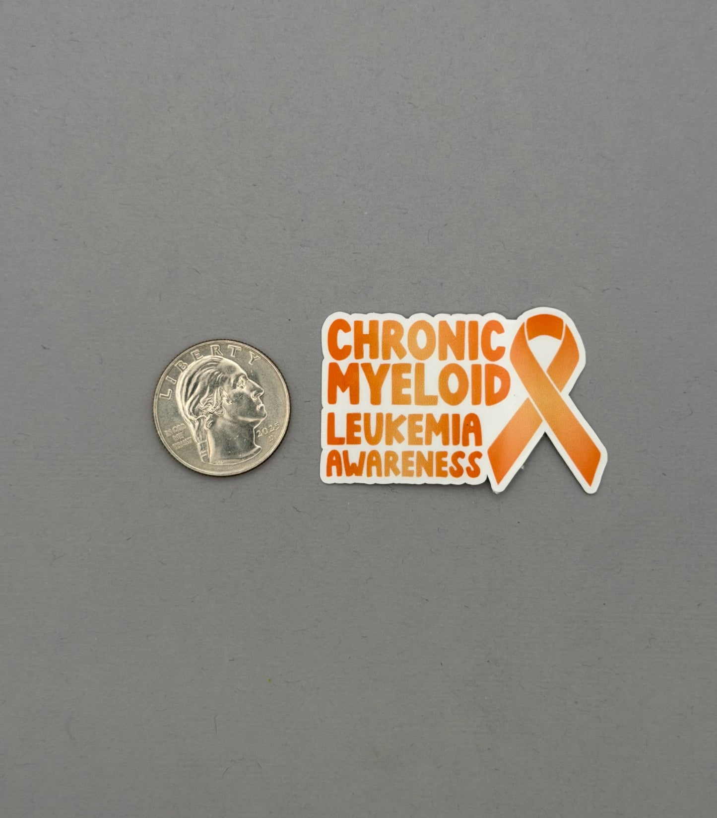 Chronic Myeloid Leukemia Awareness with Ribbon Sticker