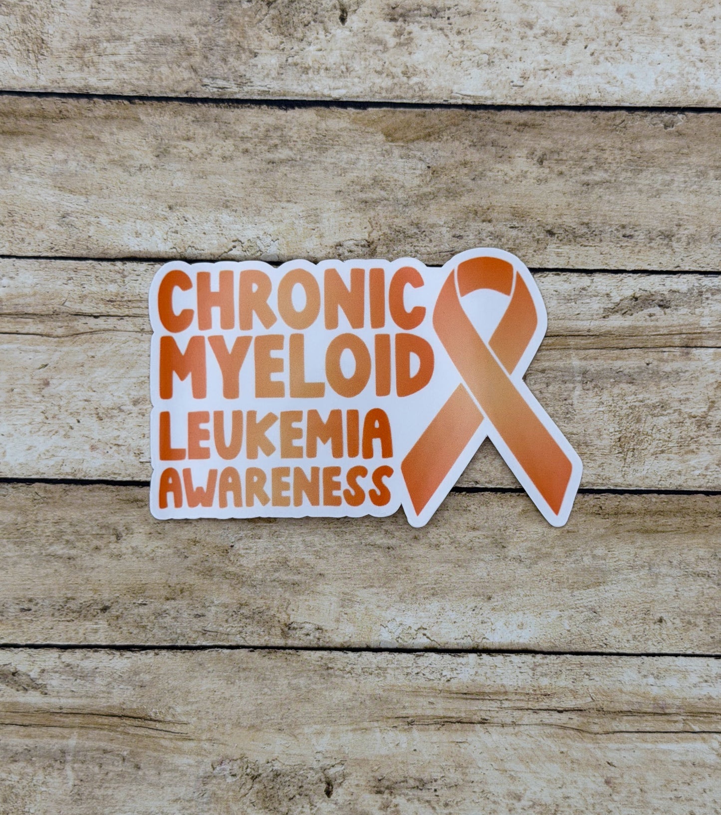 Chronic Myeloid Leukemia Awareness with Ribbon Sticker