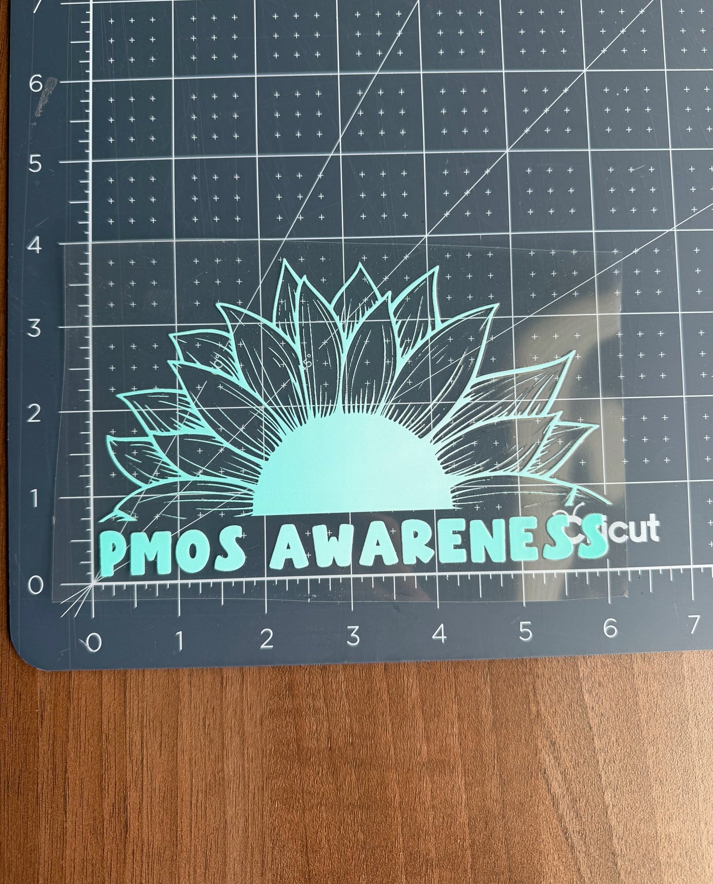 PMOS Awareness Sunflower Car Decal | Polyendocrine Metabolic Ovarian Syndrome