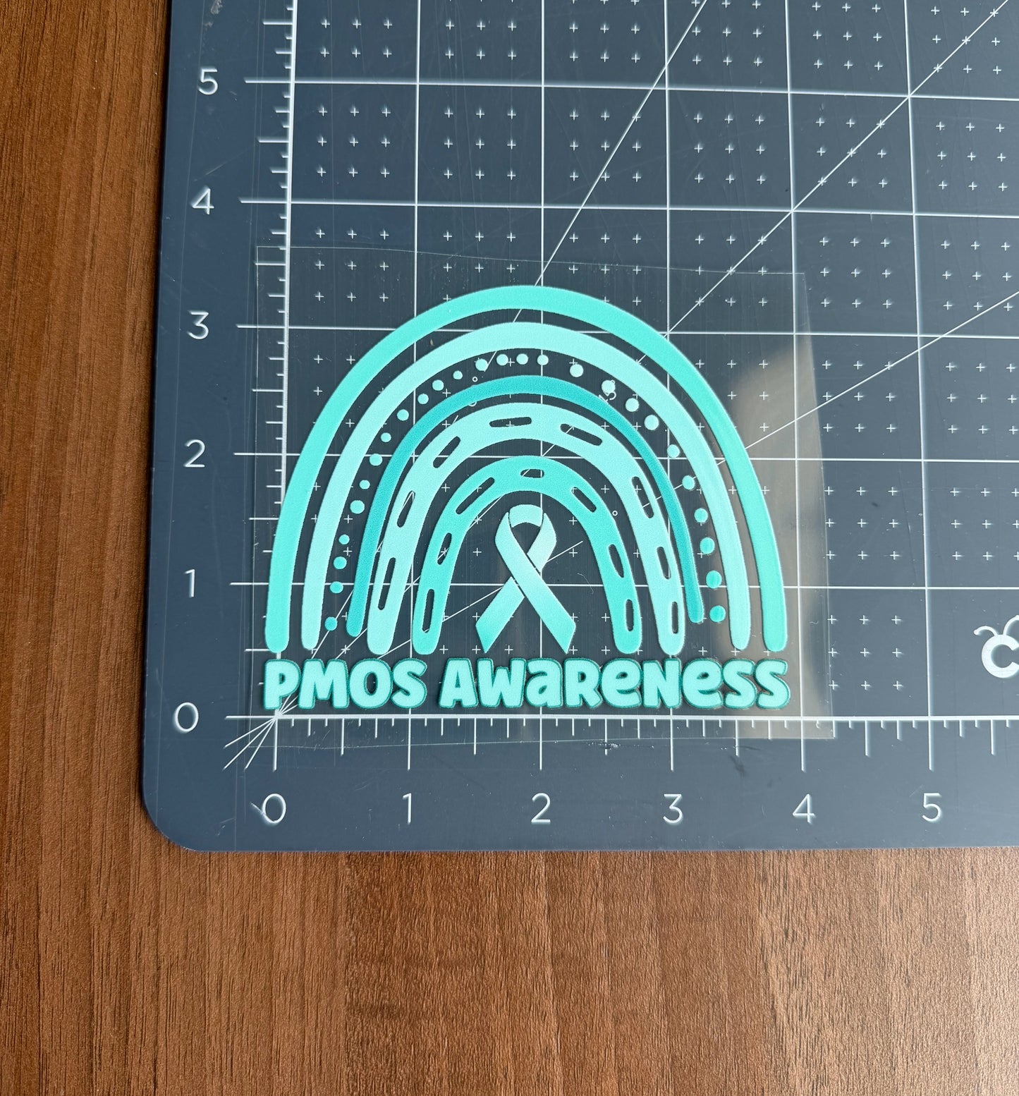 PMOS Awareness Rainbow Car Decal | Polyendocrine Metabolic Ovarian Syndrome