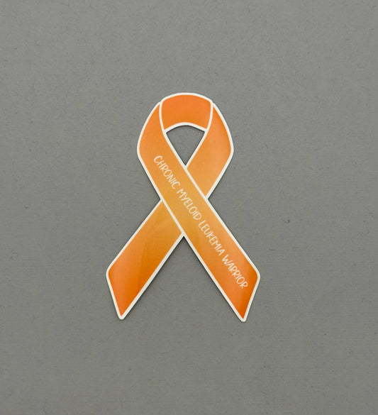 Chronic Myeloid Leukemia Warrior Ribbon Sticker