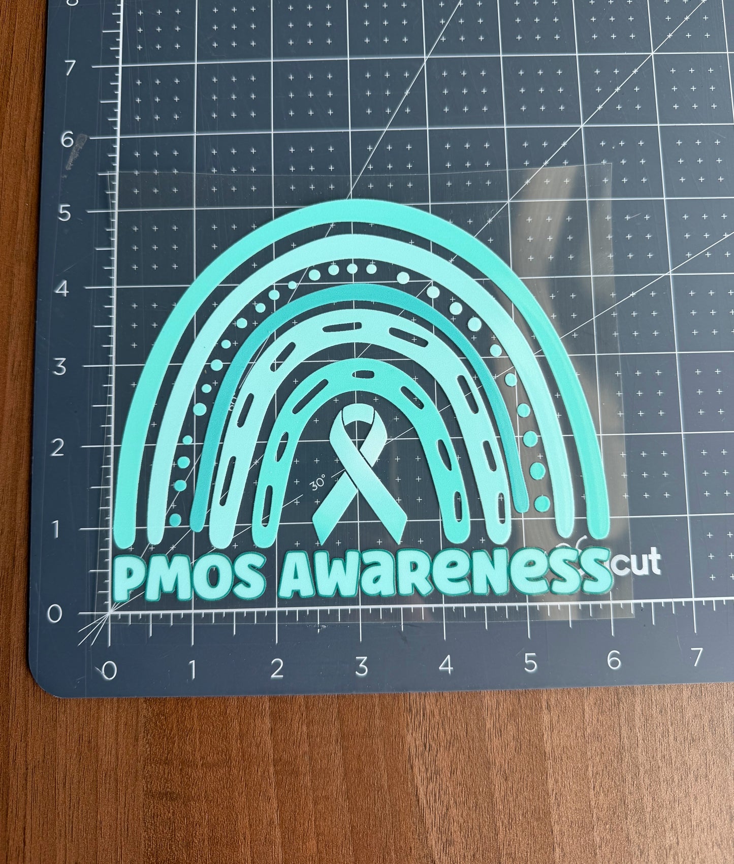 PMOS Awareness Rainbow Car Decal | Polyendocrine Metabolic Ovarian Syndrome