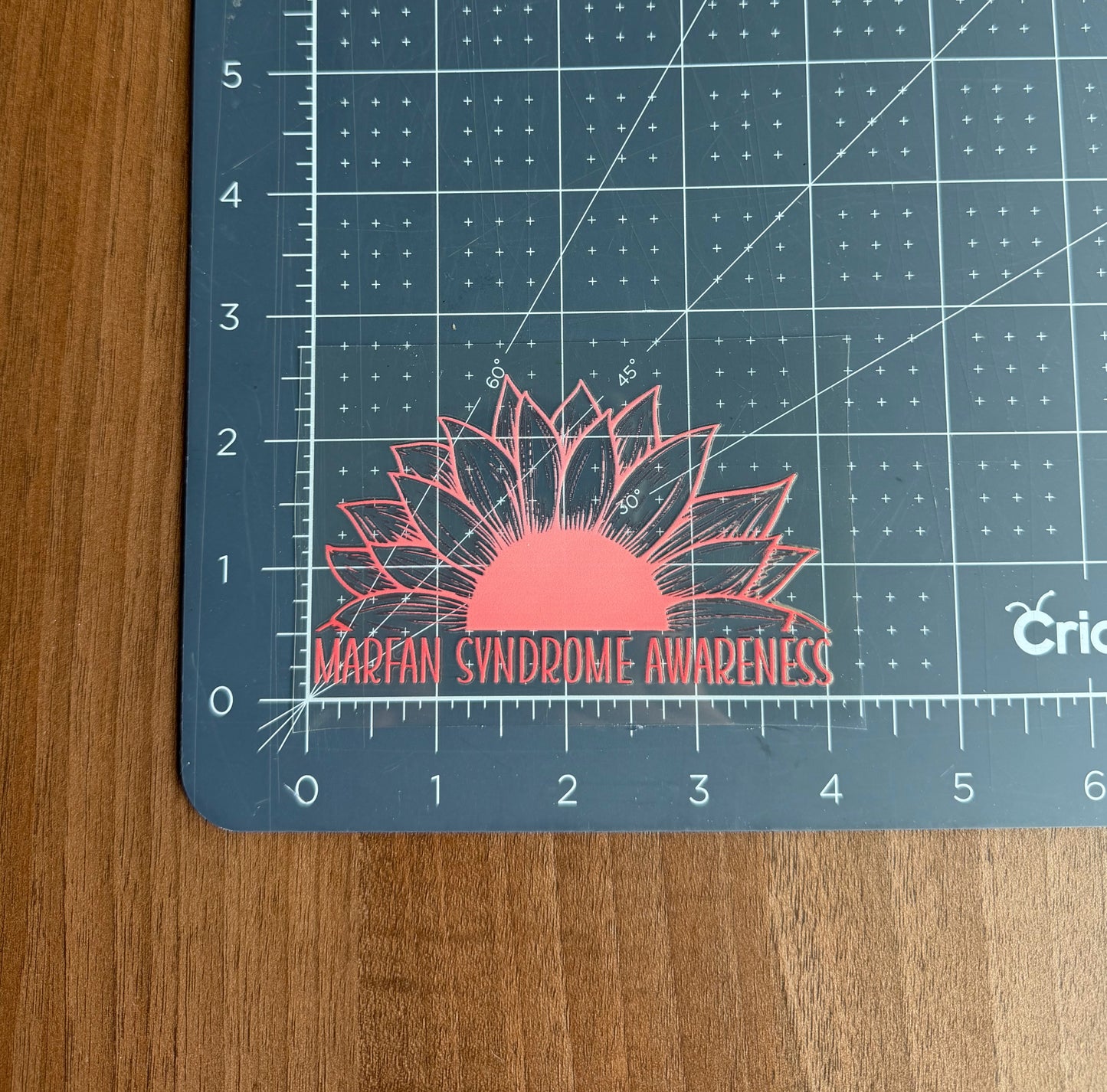 Marfan Syndrome Awareness Sunflower Car Decal