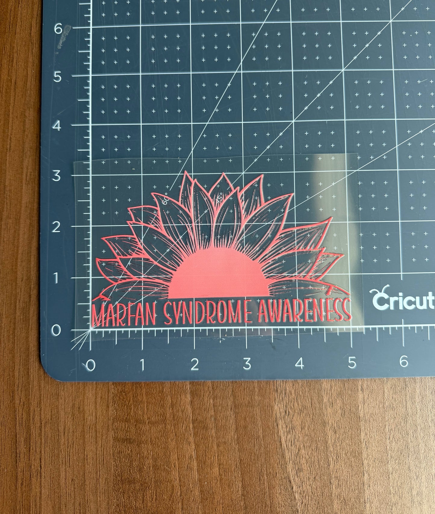Marfan Syndrome Awareness Sunflower Car Decal