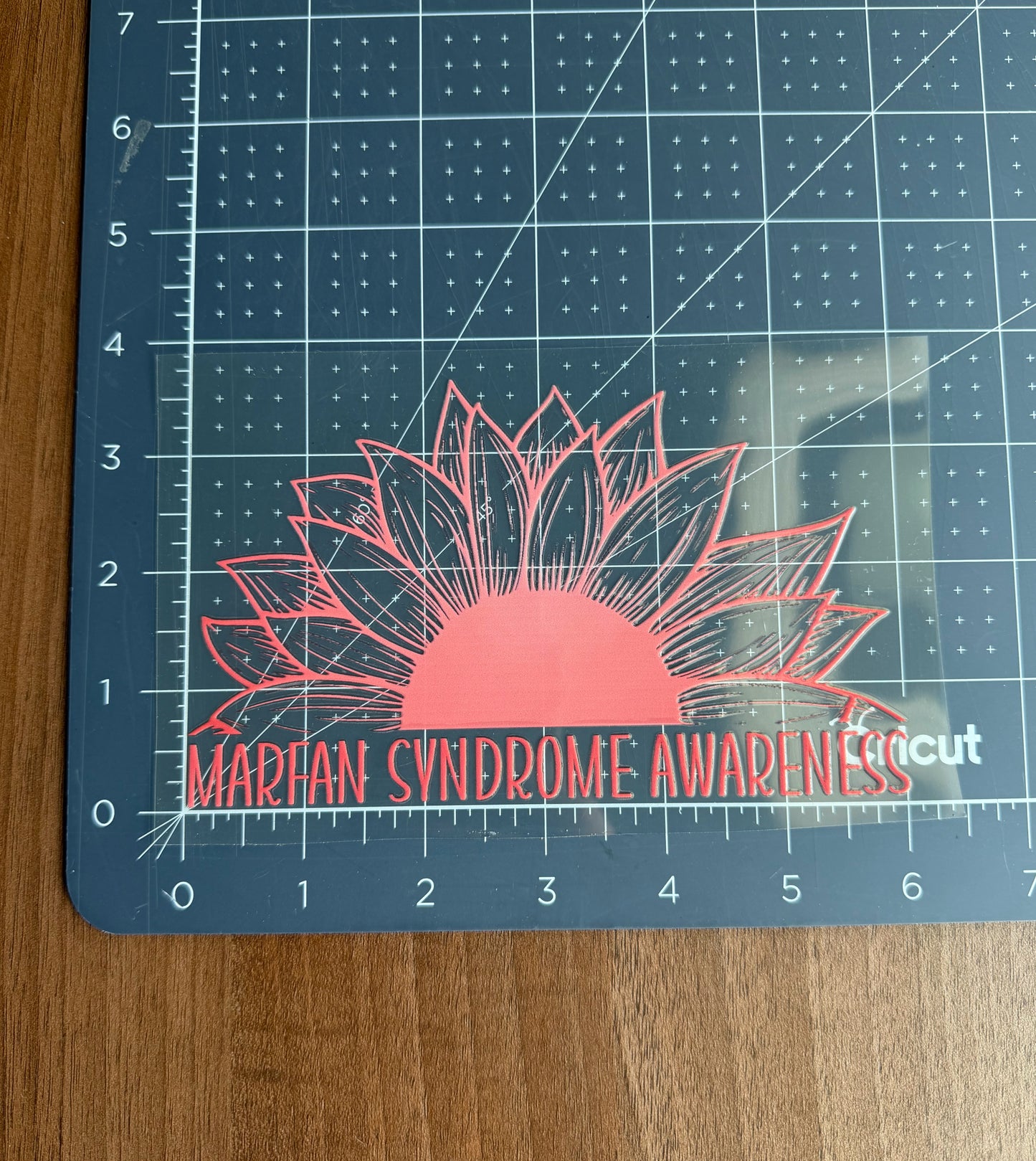 Marfan Syndrome Awareness Sunflower Car Decal