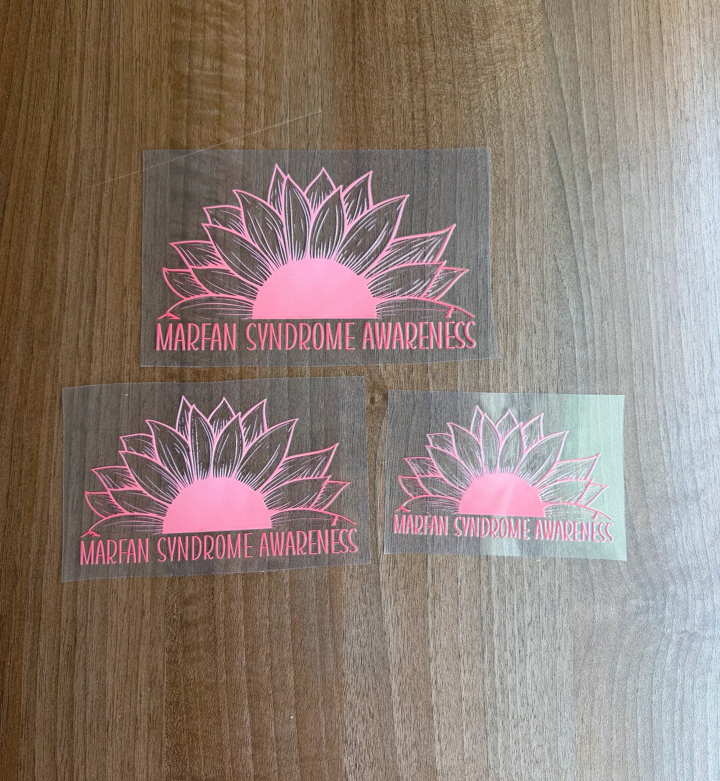 Marfan Syndrome Awareness Sunflower Car Decal