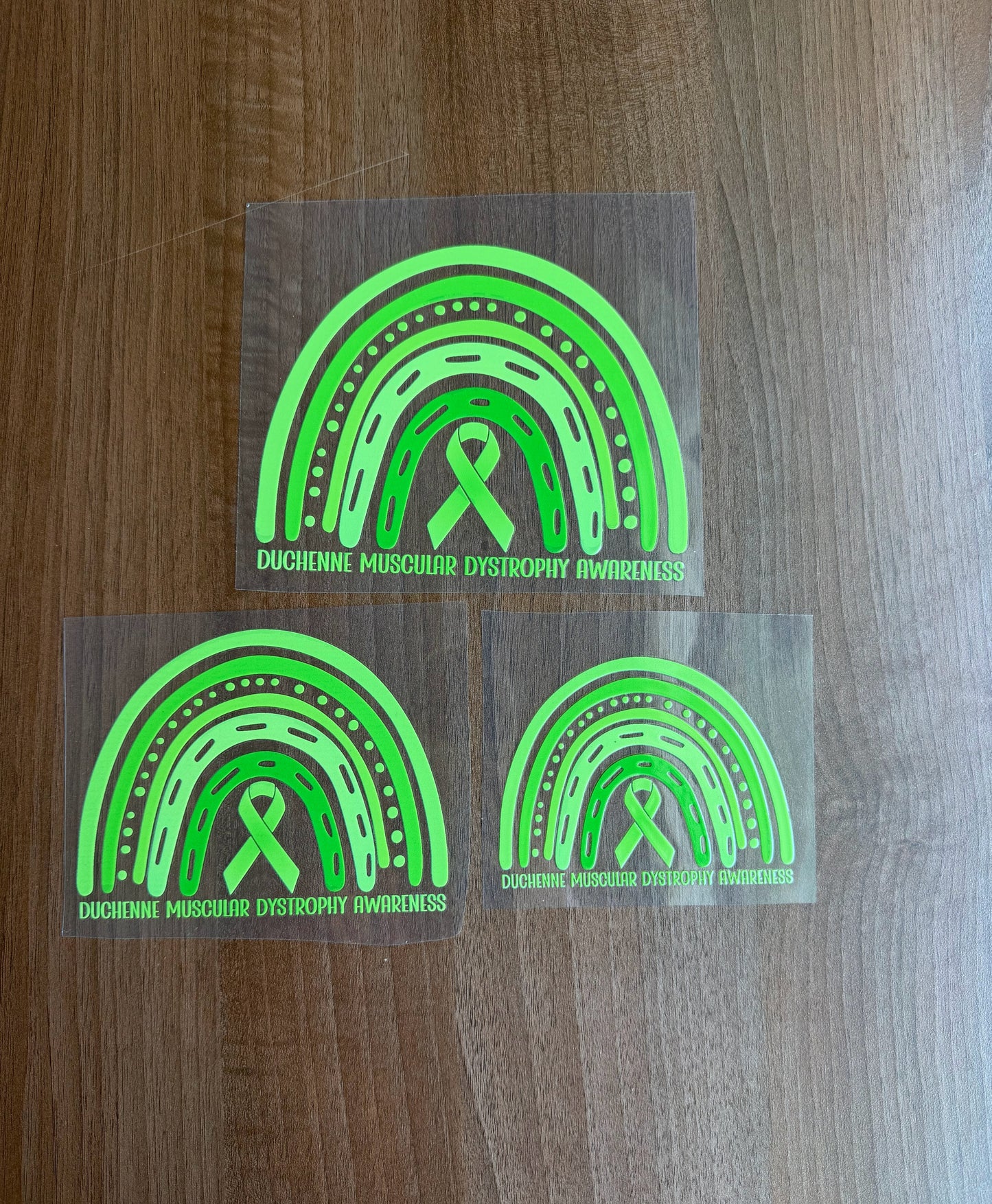 Duchenne Muscular Dystrophy Awareness Rainbow Car Decal