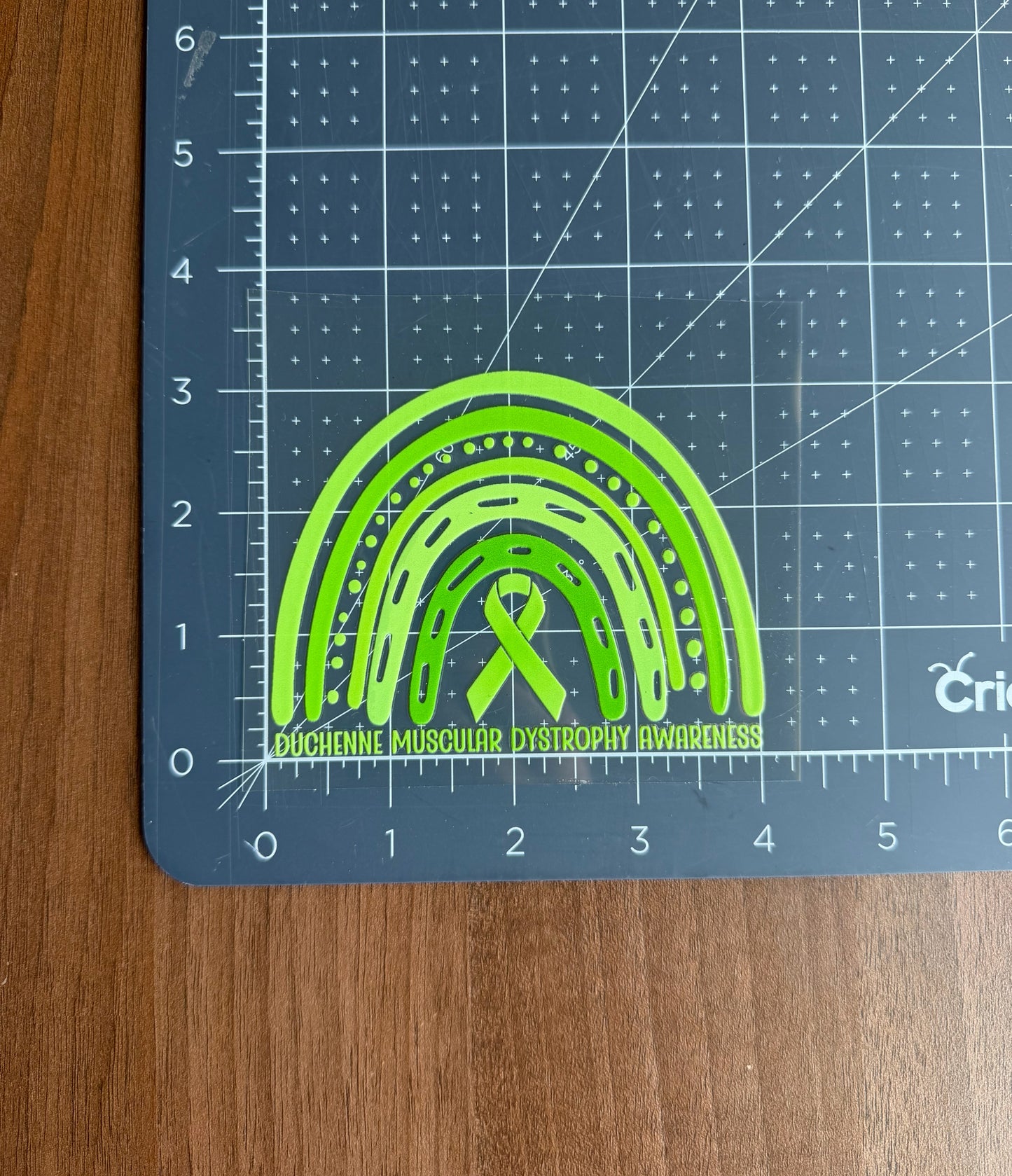Duchenne Muscular Dystrophy Awareness Rainbow Car Decal