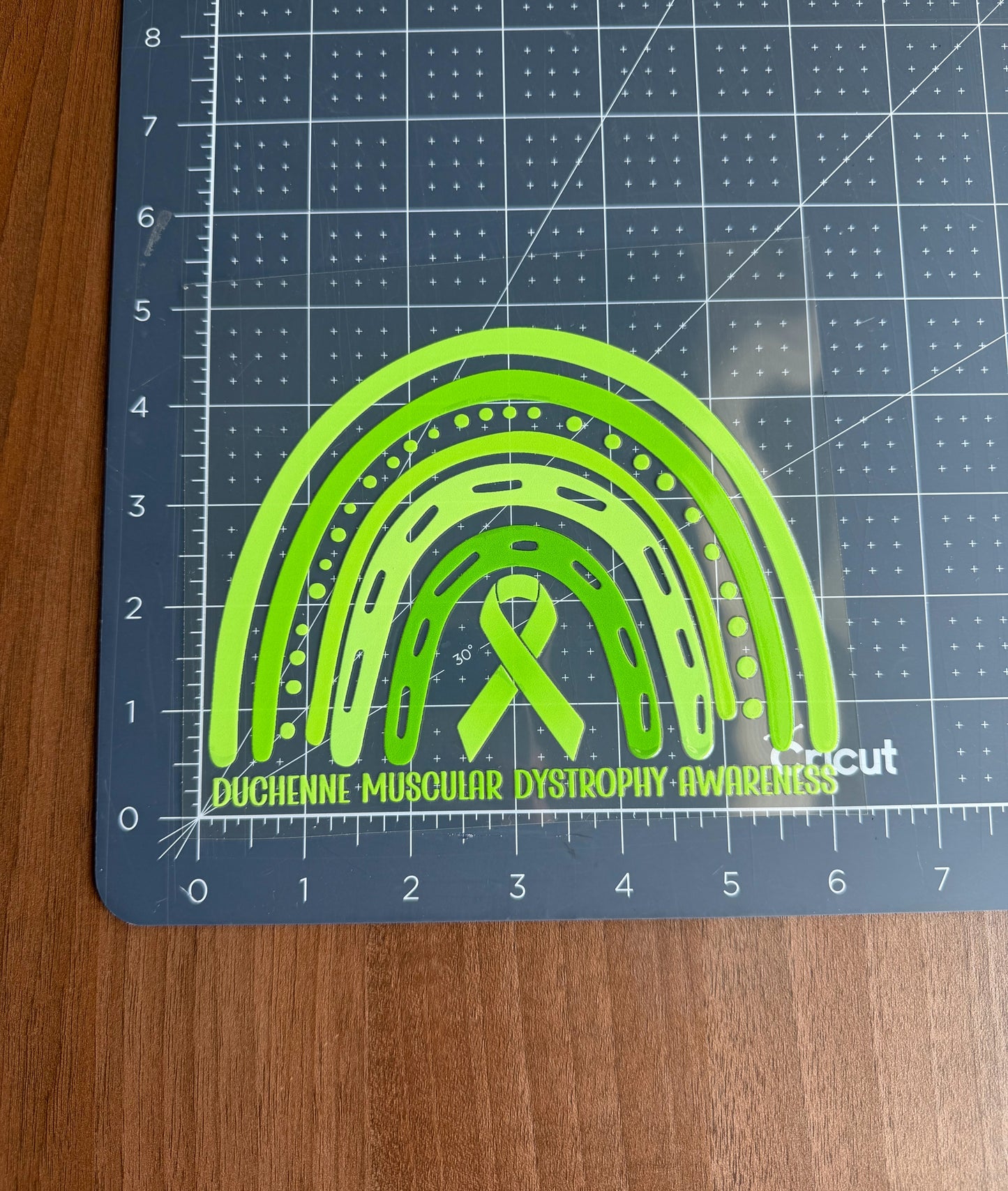 Duchenne Muscular Dystrophy Awareness Rainbow Car Decal