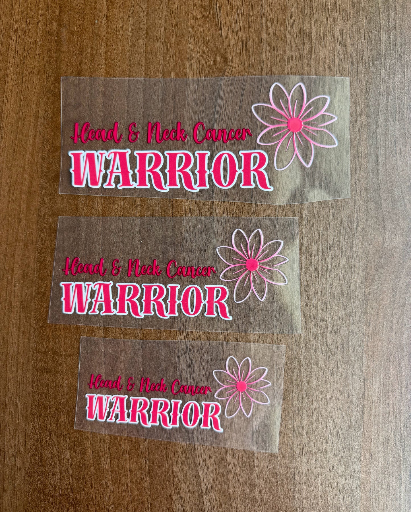 Head and Neck Cancer Warrior Flower Car Decal