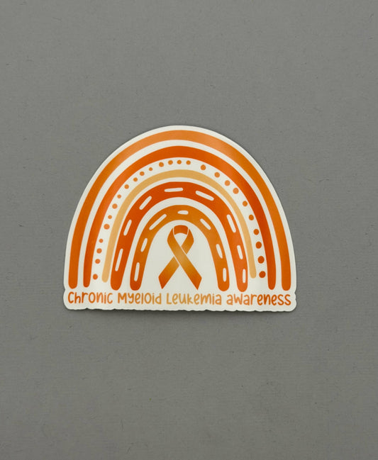 Chronic Myeloid Leukemia Awareness Rainbow Sticker