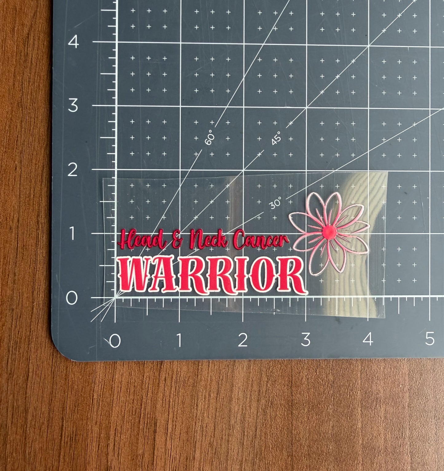 Head and Neck Cancer Warrior Flower Car Decal