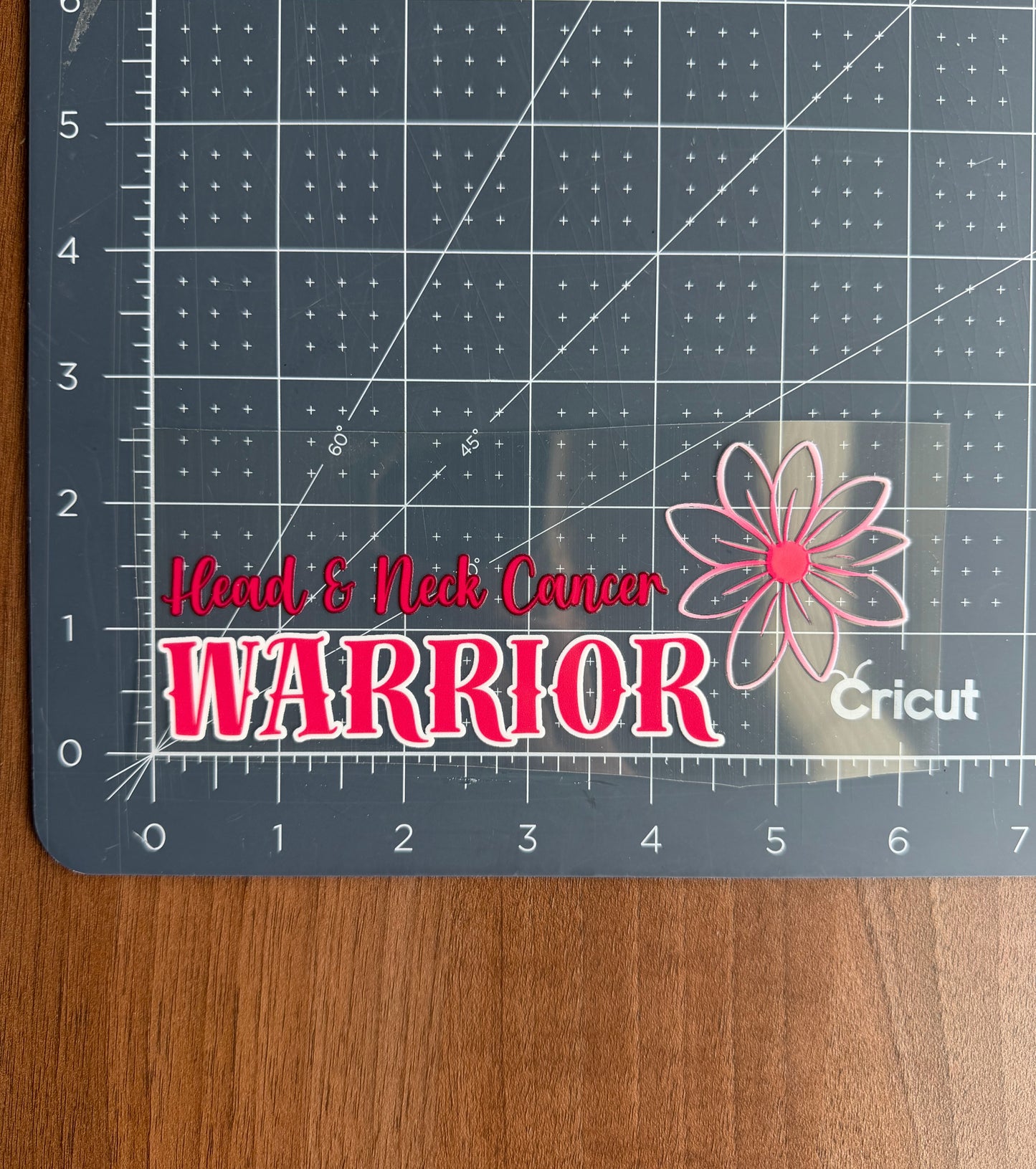 Head and Neck Cancer Warrior Flower Car Decal