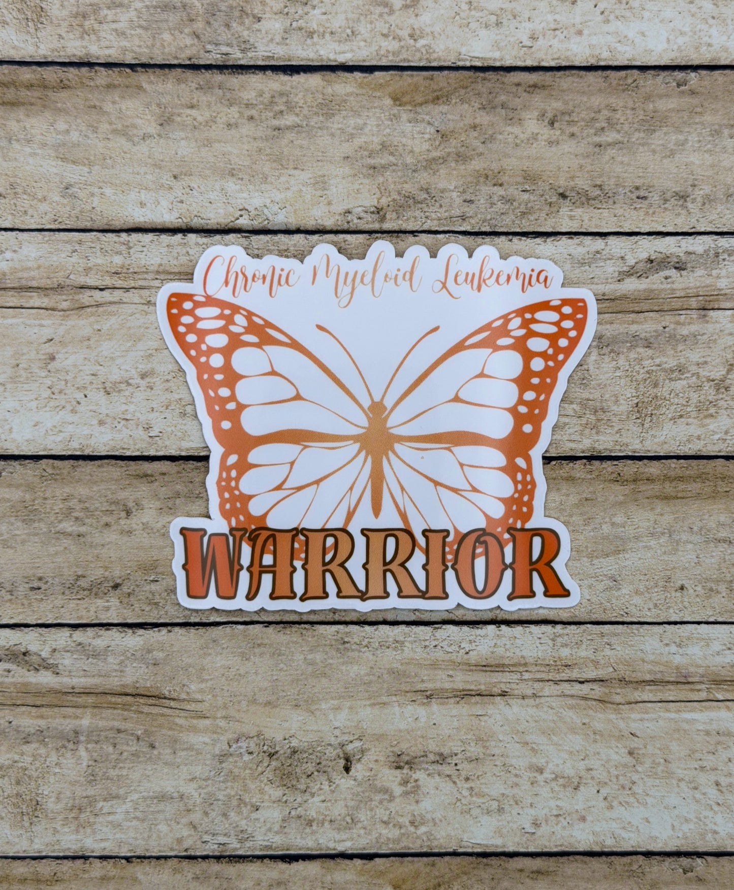 Chronic Myeloid Leukemia Warrior Butterfly Sticker