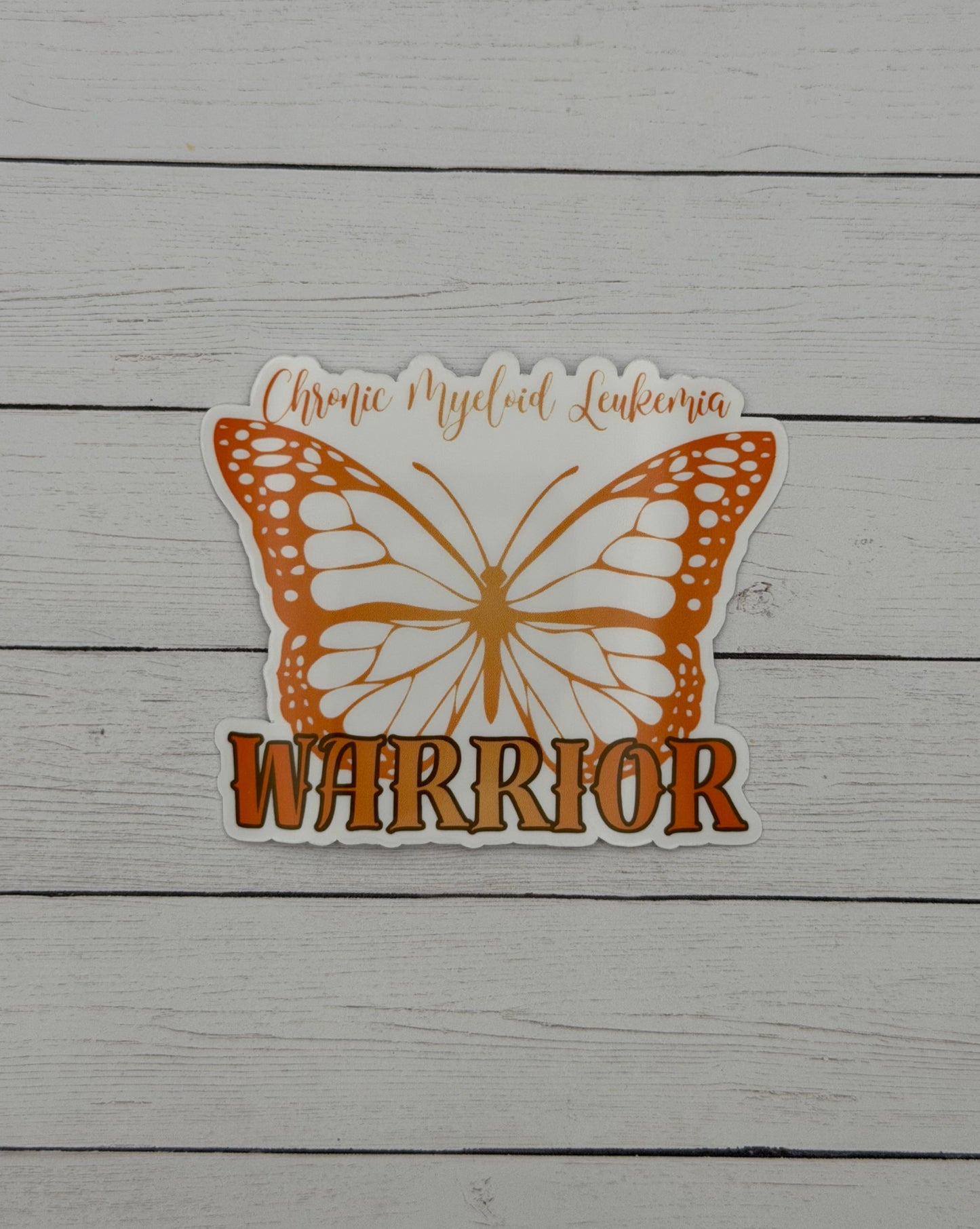 Chronic Myeloid Leukemia Warrior Butterfly Sticker