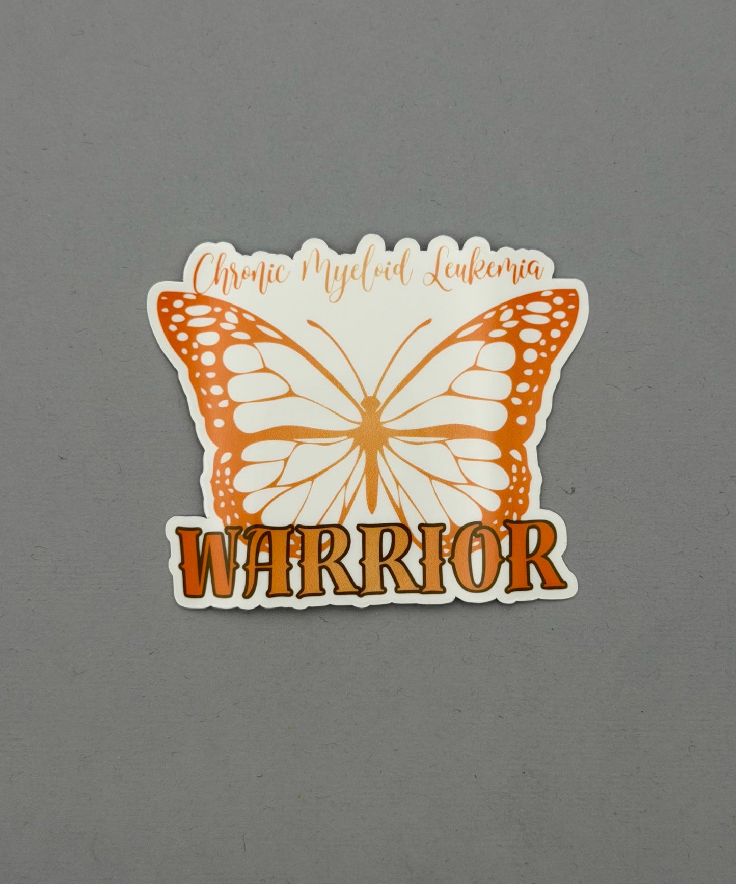Chronic Myeloid Leukemia Warrior Butterfly Sticker