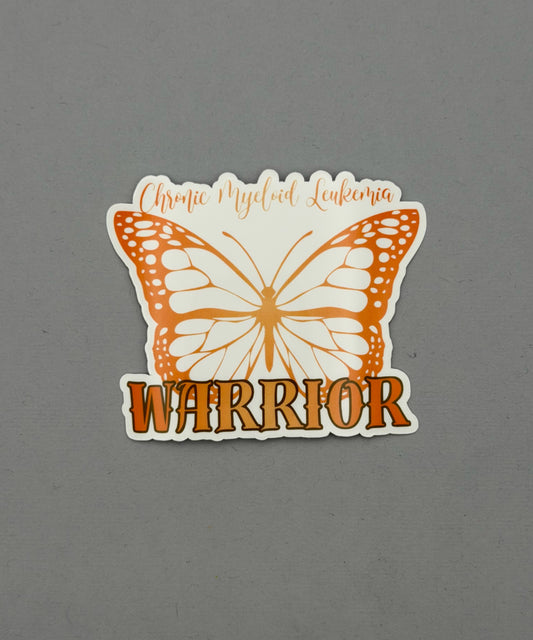 Chronic Myeloid Leukemia Warrior Butterfly Sticker