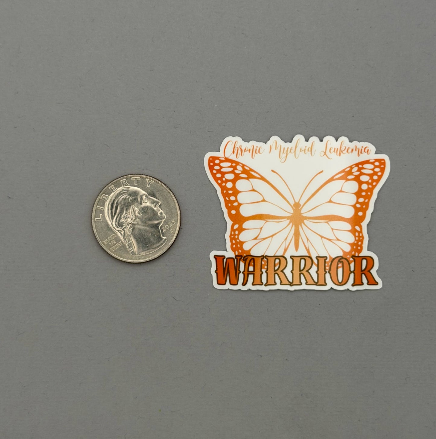 Chronic Myeloid Leukemia Warrior Butterfly Sticker