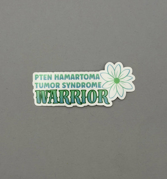PTEN Hamartoma Tumor Syndrome Warrior Flower Sticker