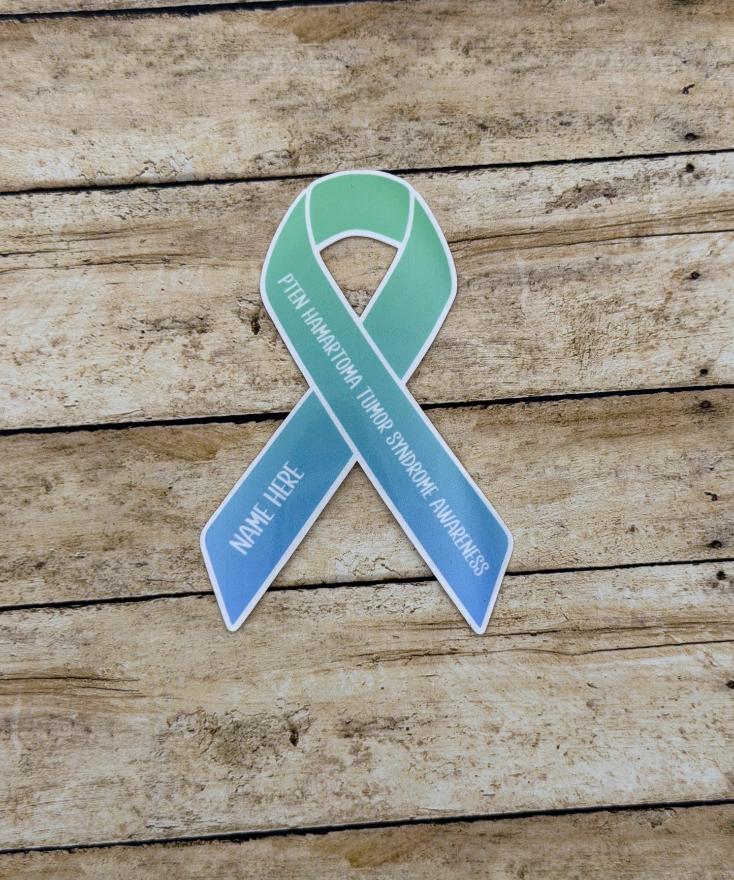 PTEN Hamartoma Tumor Syndrome Awareness Custom Ribbon Sticker