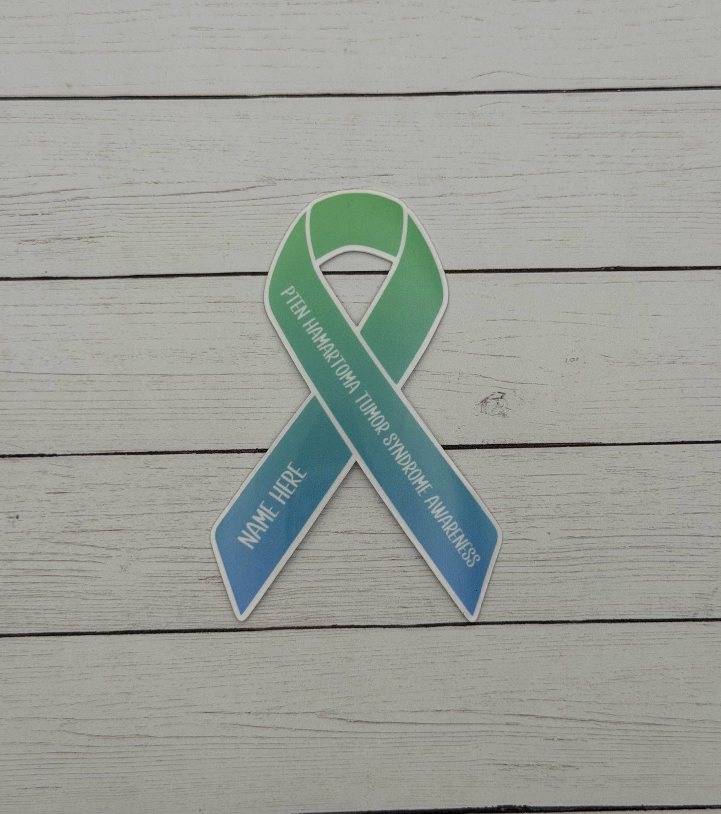 PTEN Hamartoma Tumor Syndrome Awareness Custom Ribbon Sticker