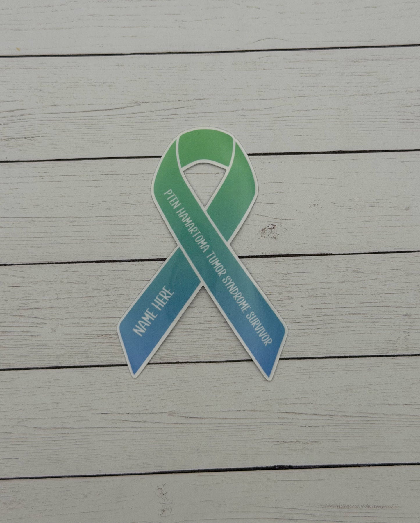 PTEN Hamartoma Tumor Syndrome Survivor Custom Ribbon Sticker