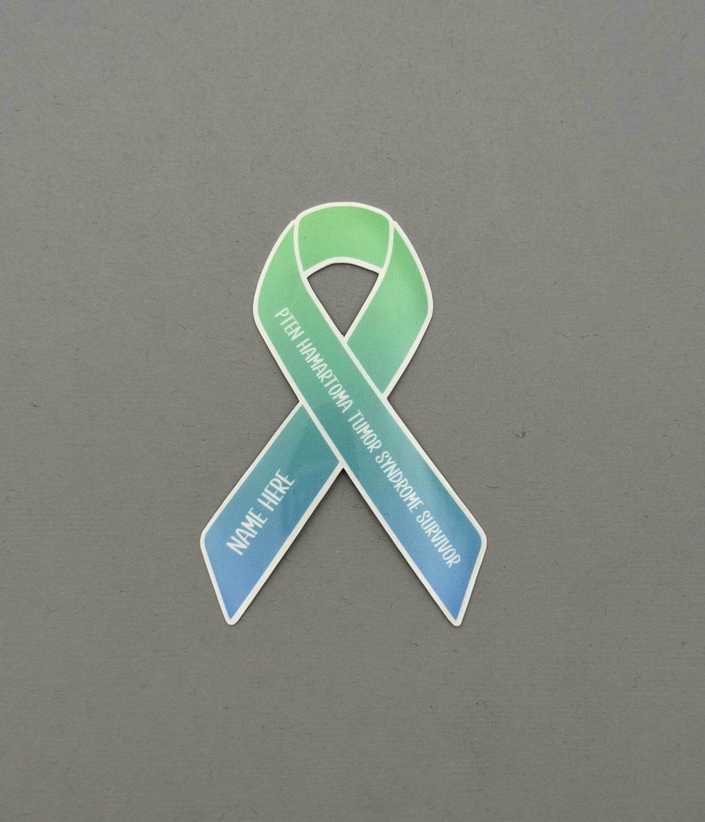 PTEN Hamartoma Tumor Syndrome Survivor Custom Ribbon Sticker