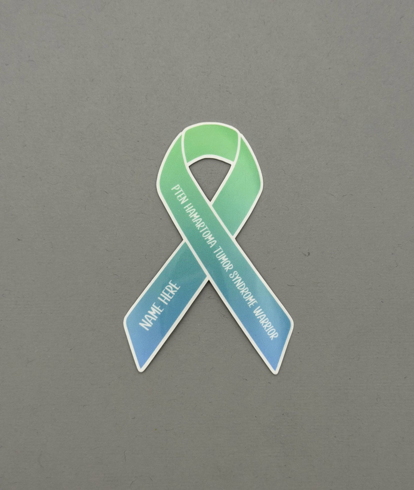 PTEN Hamartoma Tumor Syndrome Warrior Custom Ribbon Sticker