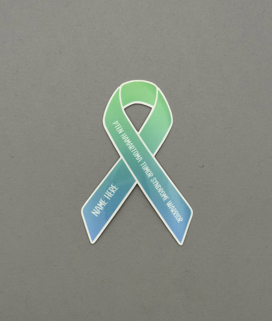 PTEN Hamartoma Tumor Syndrome Warrior Custom Ribbon Sticker