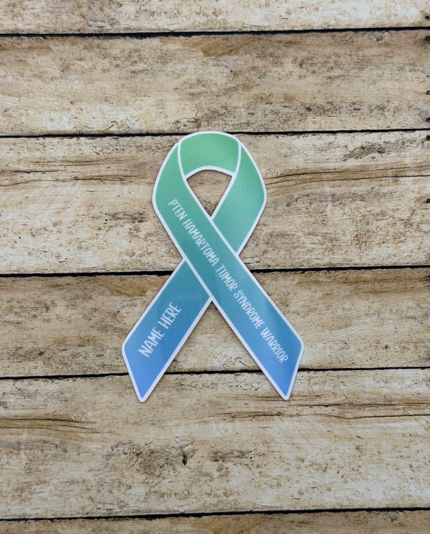 PTEN Hamartoma Tumor Syndrome Warrior Custom Ribbon Sticker