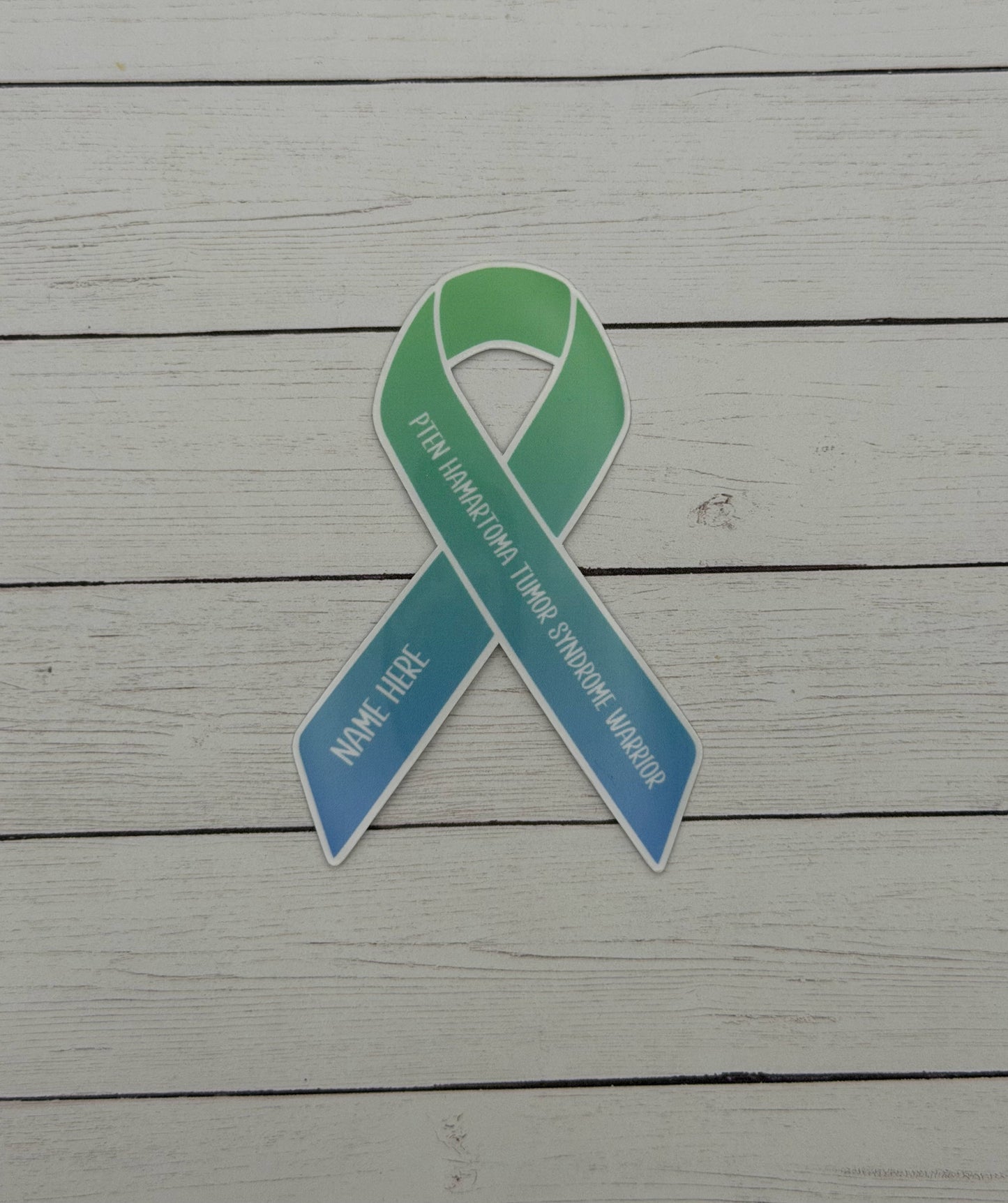 PTEN Hamartoma Tumor Syndrome Warrior Custom Ribbon Sticker